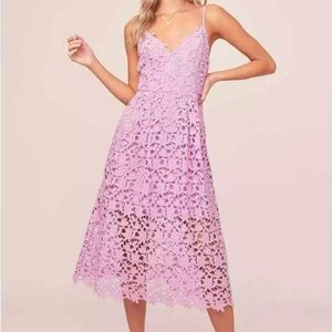 ASTR the Label Lace Midi Dress in Orchid